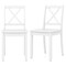 Costway Dining Chair Set of 2 Kitchen Side Chairs with Rubber Wood Legs & Cross Back White/Black/Brown
